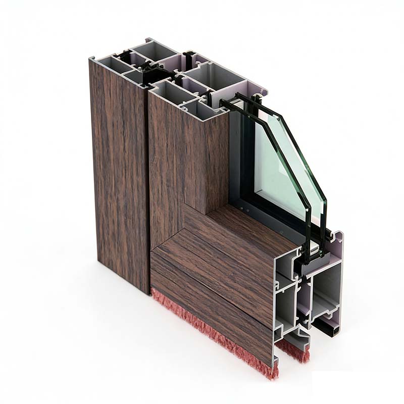 Thermal Break Aluminum Casement Doors Profiles